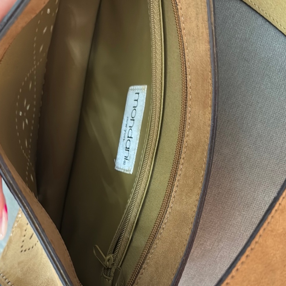 Mondani Vintage Brown Suede Shoulder Bag - Picture 5 of 7